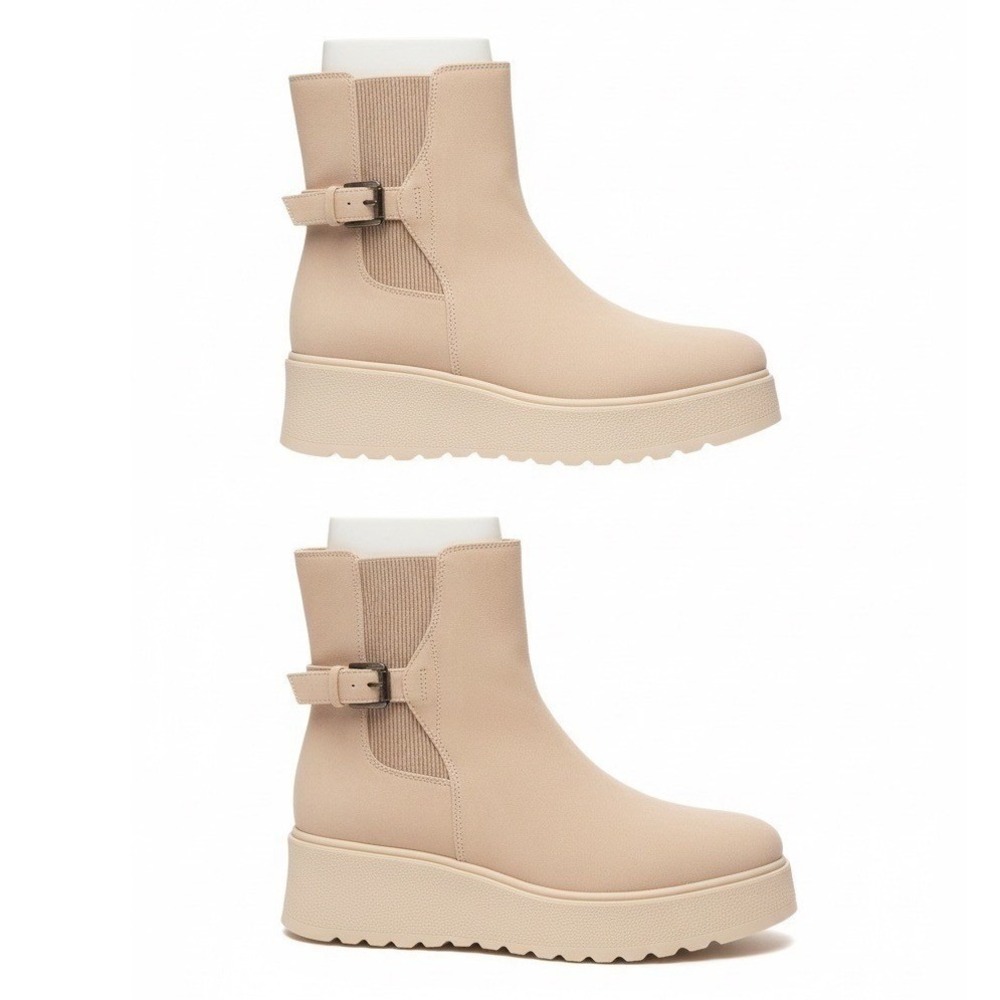Soul‎ Naturalizer Jayda Porcelain Nubu Platform Ankle Boots Lug Sole Womens 9.5